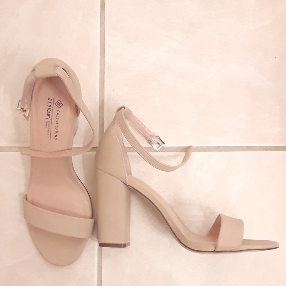 Call It Spring nude heels size 7.5